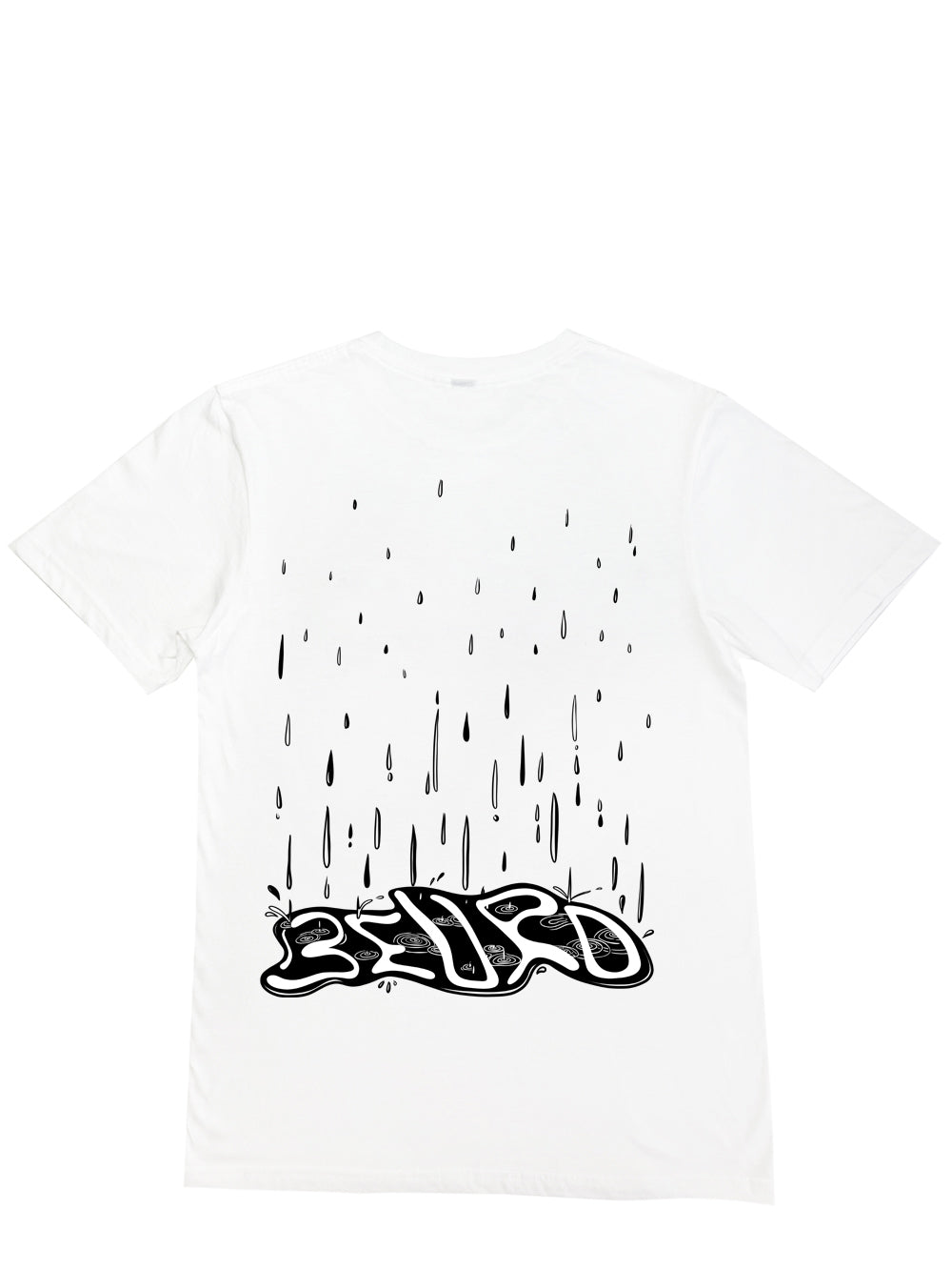 T-shirt Blanc unisexe avec logo de skate, imprimé au Canada par la marque locale Beurd