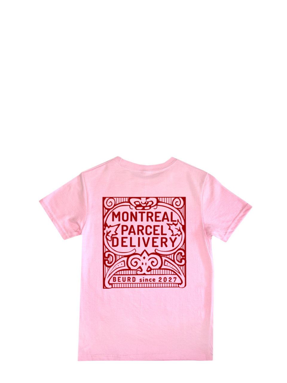 T-shirt rose parcel delivery pour enfant, de la marque Beurd