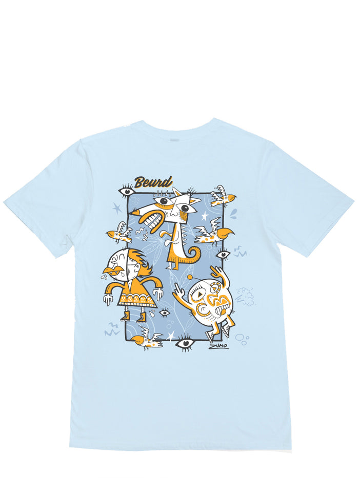 T-shirt zumoiseau bleu fait à Montréal