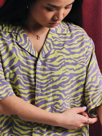 Chemise unisexe à rayures fabriquée local