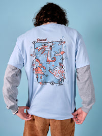 Dos du chandail Zumoiseau bleu