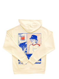Hoodie unisexe avec design sérigraphié  “Summer Vibes” à l'avant et à l'arrière.