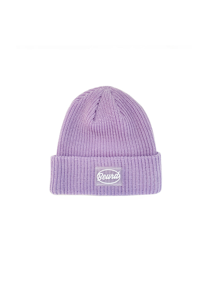 Bonnet en rib lilas