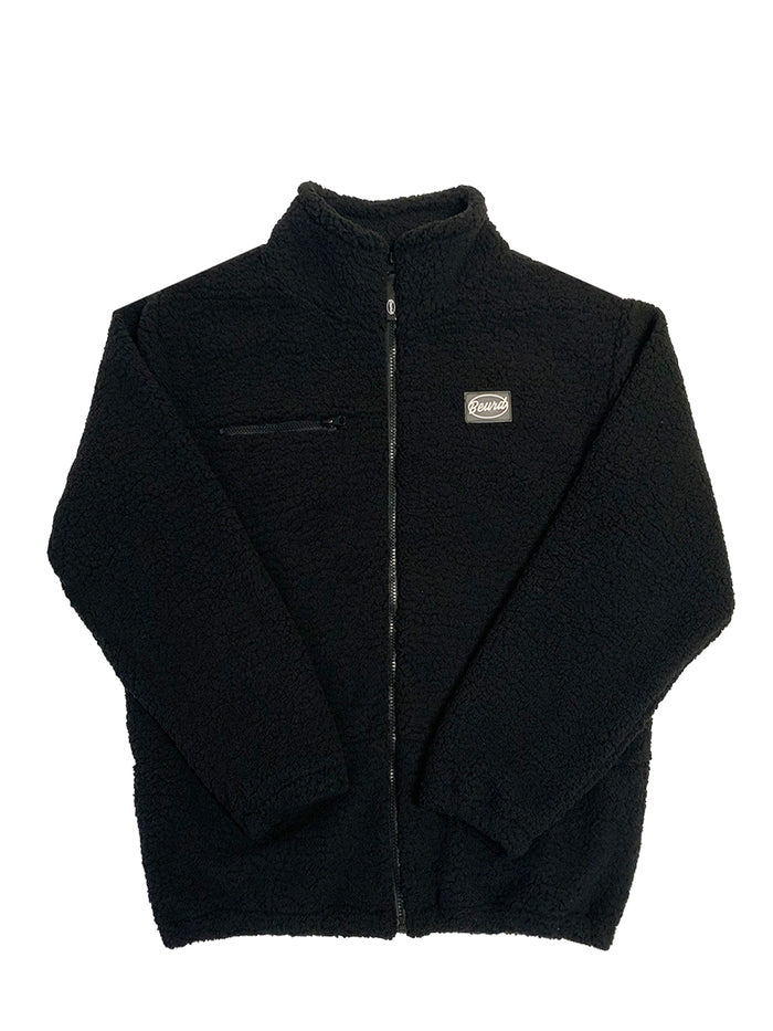 Veste en sherpa noir de la marque Beurd fait à Montréal