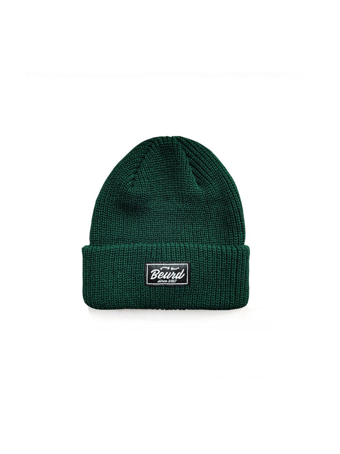Tuque de style fisherman rib vert forêt