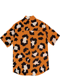 Chemise leo marron de dos 100% viscose