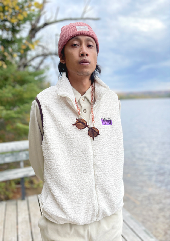Veste sheepy de la marque Beurd sur mannequin homme