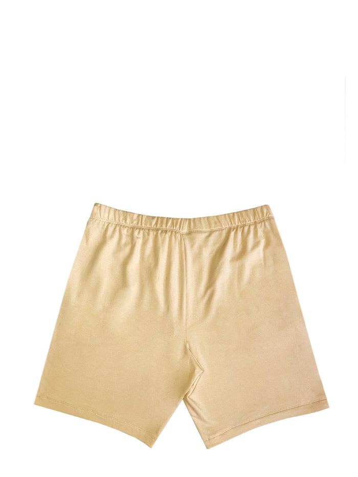 Short unisexe avec taille élastique couleur beige