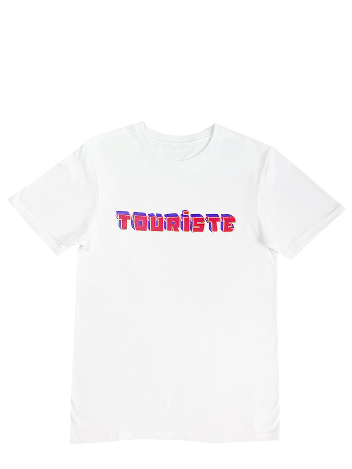 T-shirt unisexe avec imprimé « Touriste » dessin réalisé et sérigraphié par Beurd.