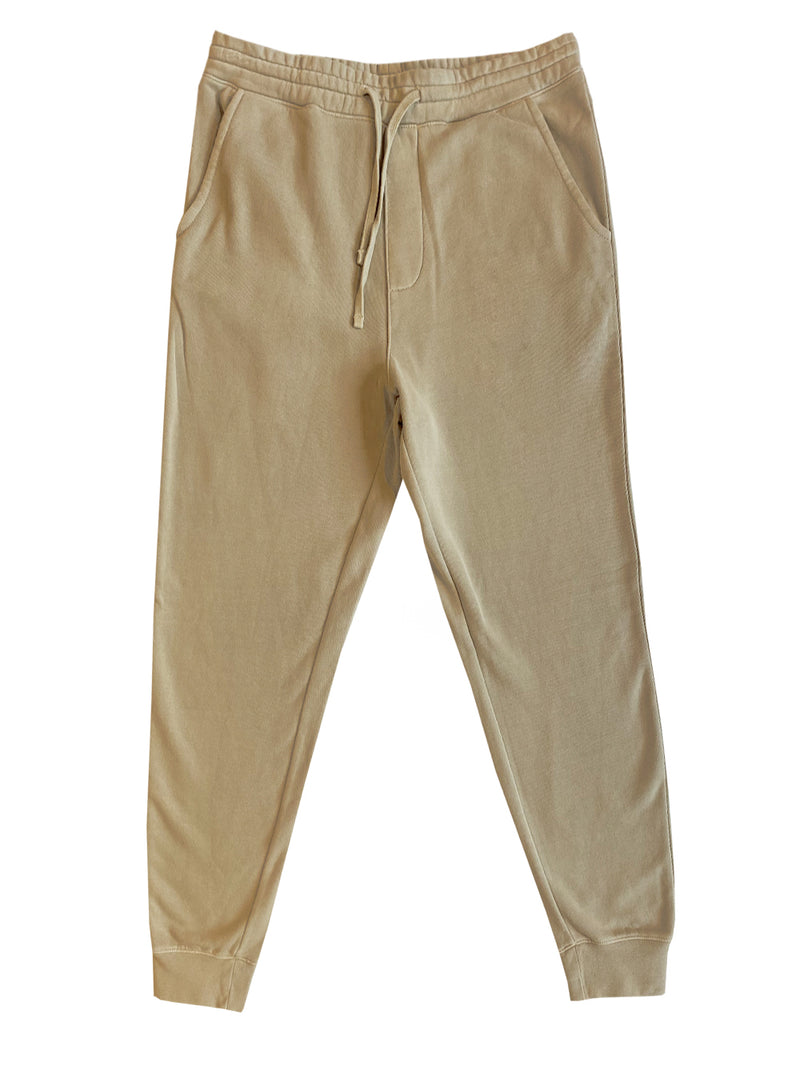 Jogger sweatpants de couleur beige café avec design sérigraphié par l'équipe Beurd