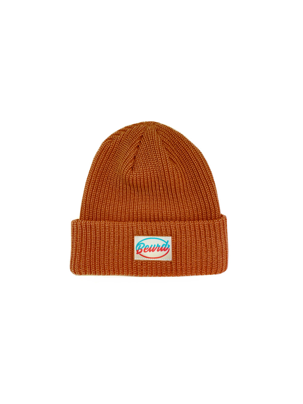 Bonnet orange rouille avec patch beurd