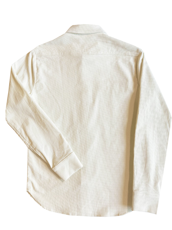Chemise affogato de couleur ivoire avec le logo Beurd sérigraphié à l'avant