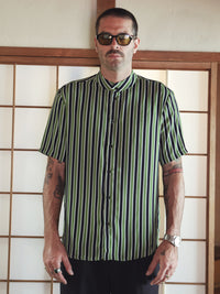 Chemise rayée en crêpe de chiffon