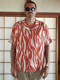 Chemise avec imprimé savane terracotta