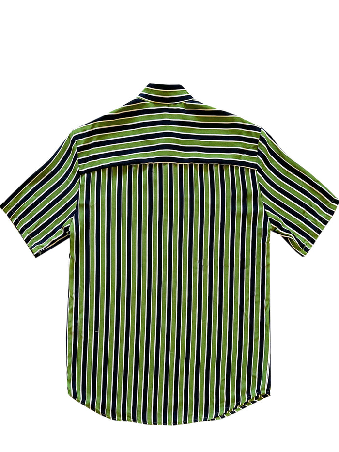 Chemise Strip Verte et Bleue