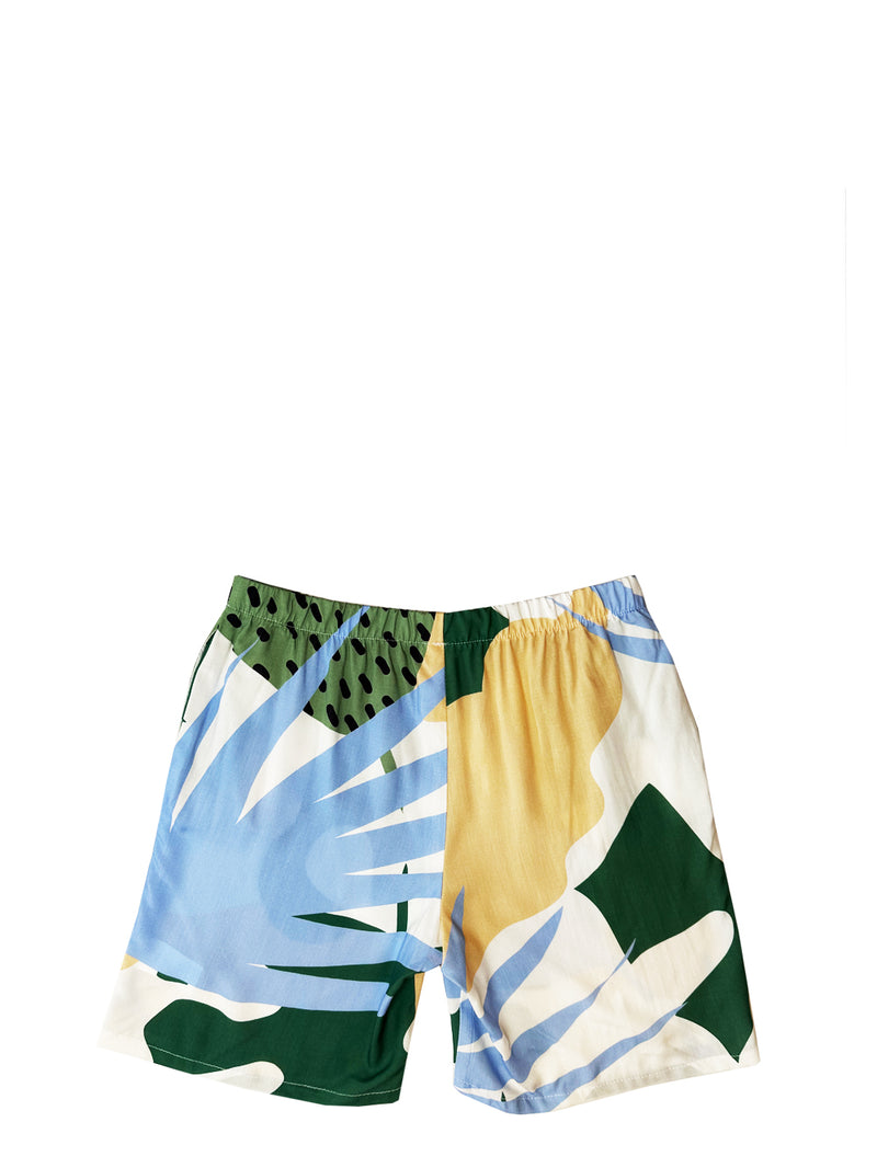 Short allover monstera de la marque Beurd