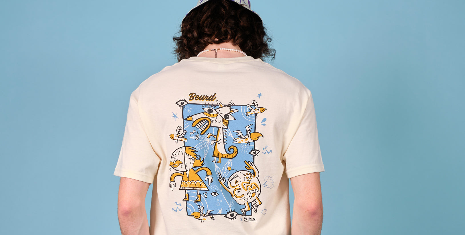 T-shirt avec imprimé coloré, unisexe et local
