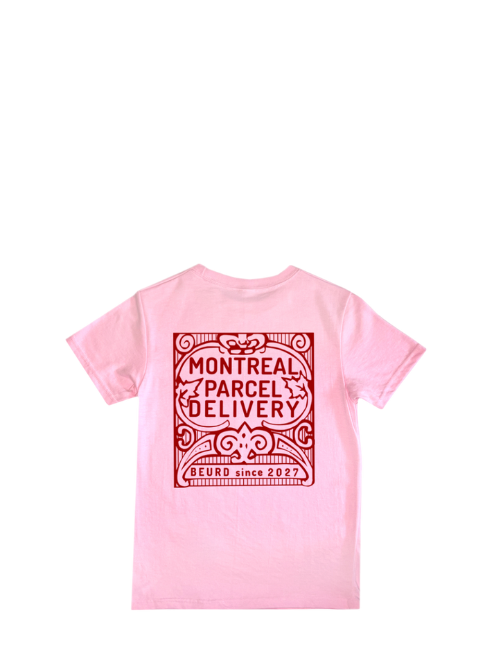T-shirt rose parcel delivery pour enfant, de la marque Beurd