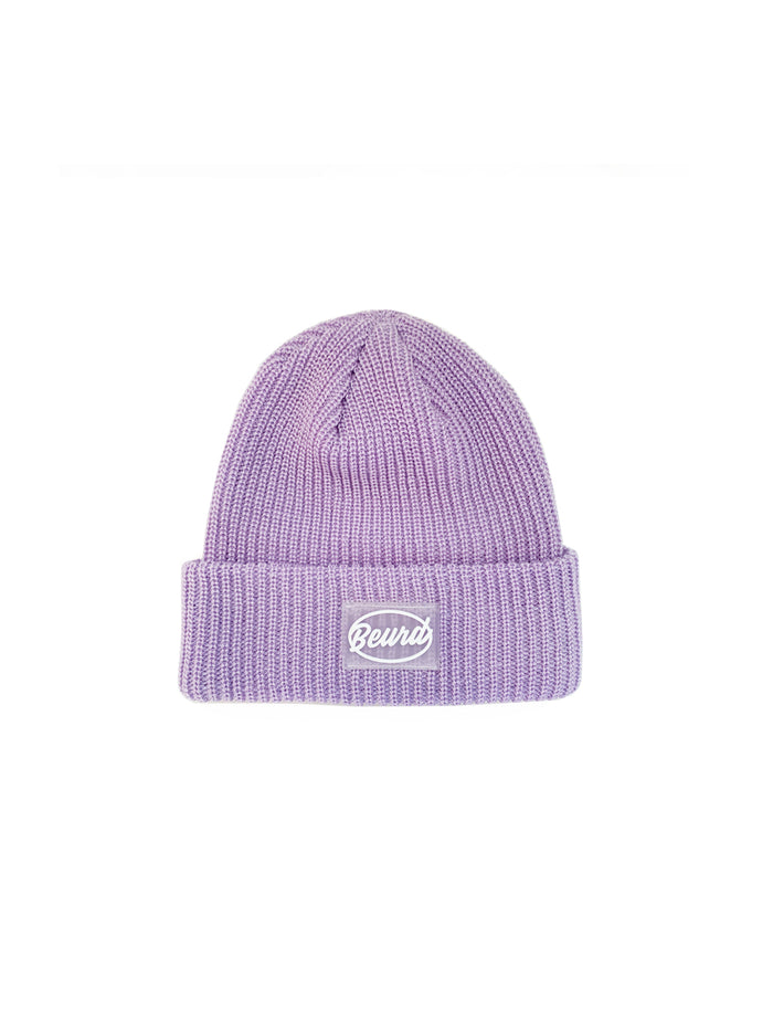 Tuque rib lila avec patch Beurd 