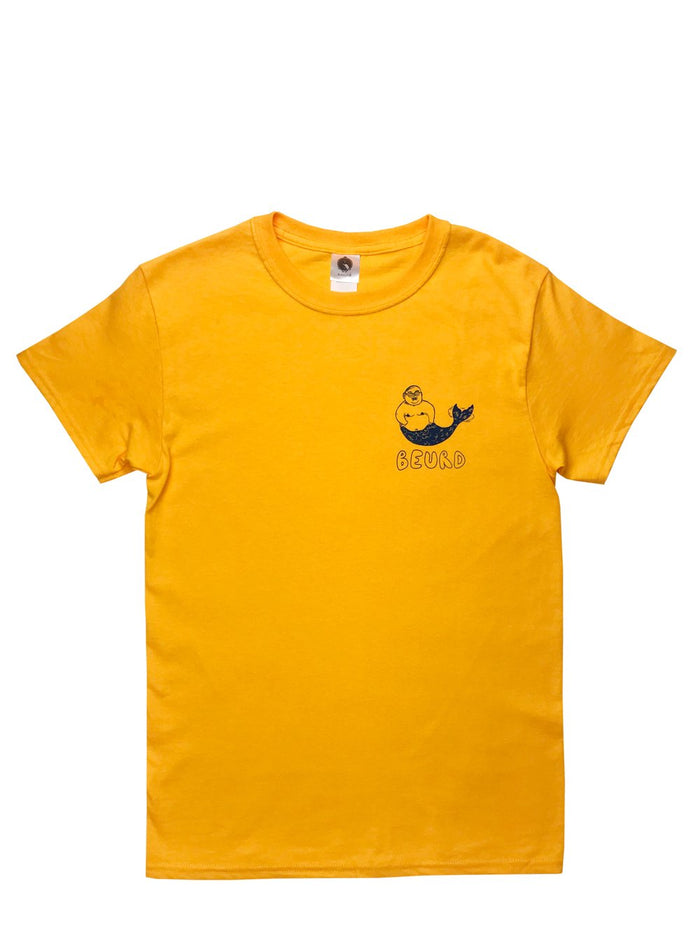 T-shirt unisexe jaune avec sérigraphie Merman